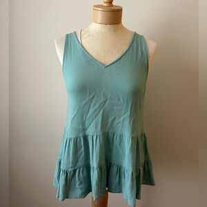 Loft Light Teal Tank Top Blouse S